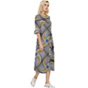 Modern Optaart Double Cuff Midi Dress View3