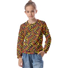 Modern Zippers Kids  Long Sleeve Tee With Frill 