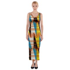 Digital Tringles Fitted Maxi Dress by Sparkle