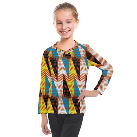 Digital Tringles Kids  Long Mesh Tee by Sparkle