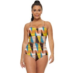 Digital Tringles Retro Full Coverage Swimsuit by Sparkle