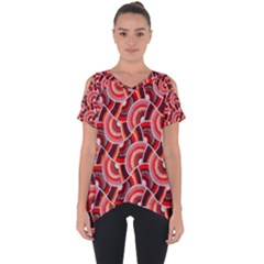 Digital Waves Cut Out Side Drop Tee by Sparkle