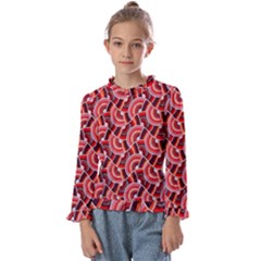 Digital Waves Kids  Frill Detail Tee