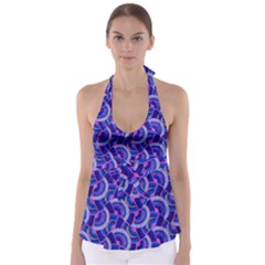 Digital Waves Babydoll Tankini Top by Sparkle