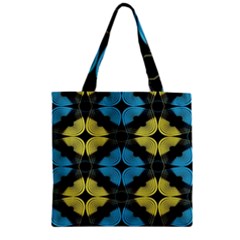 Digital Floral Zipper Grocery Tote Bag by Sparkle