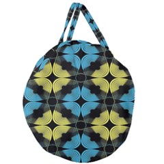 Digital Floral Giant Round Zipper Tote by Sparkle