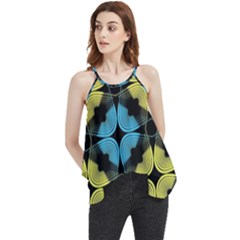 Digital Floral Flowy Camisole Tank Top