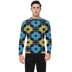 Digital Floral Men s Long Sleeve Rash Guard by Sparkle