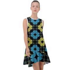 Digital Floral Frill Swing Dress by Sparkle