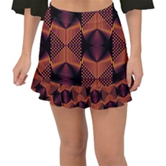 Digital Diamonds Fishtail Mini Chiffon Skirt by Sparkle