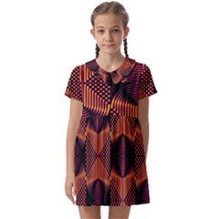 Digital Diamonds Kids  Asymmetric Collar Dress by Sparkle