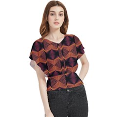 Digital Diamonds Butterfly Chiffon Blouse