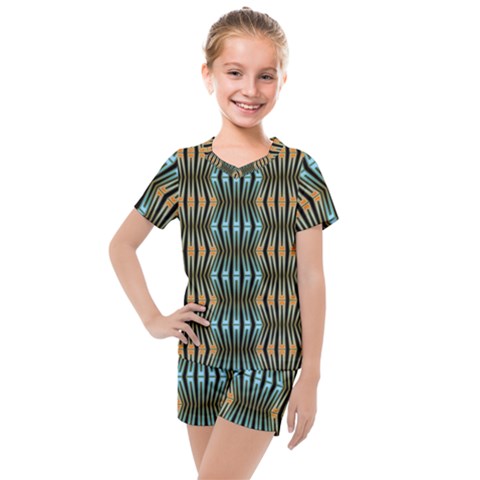 Digital Springs Kids  Mesh Tee And Shorts Set by Sparkle