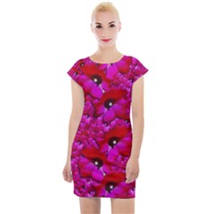 Flowers Grow And Peace Also For Humankind Cap Sleeve Bodycon Dress by pepitasart