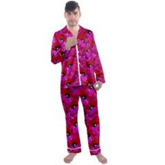 Flowers Grow And Peace Also For Humankind Men s Long Sleeve Satin Pajamas Set by pepitasart