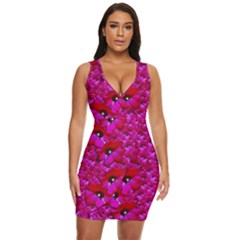 Flowers Grow And Peace Also For Humankind Draped Bodycon Dress