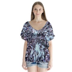 Rocky V-neck Flutter Sleeve Top by MRNStudios