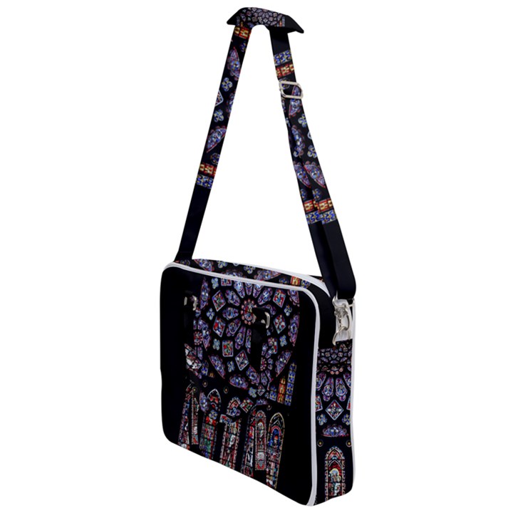 Chartres-cathedral-notre-dame-de-paris-amiens-cath-stained-glass Cross Body Office Bag