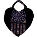 Chartres-cathedral-notre-dame-de-paris-amiens-cath-stained-glass Giant Heart Shaped Tote View1