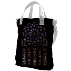 Chartres-cathedral-notre-dame-de-paris-amiens-cath-stained-glass Canvas Messenger Bag