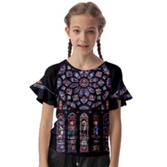 Chartres-cathedral-notre-dame-de-paris-amiens-cath-stained-glass Kids  Cut Out Flutter Sleeves by Sudhe