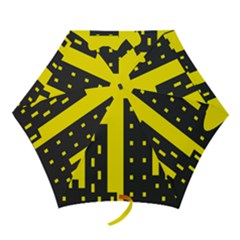 Skyline-city-building-sunset Mini Folding Umbrellas by Sudhe