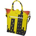 Skyline-city-building-sunset Buckle Top Tote Bag View2