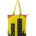 Skyline-city-building-sunset Double Zip Up Tote Bag View1