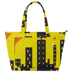 Skyline-city-building-sunset Back Pocket Shoulder Bag  by Sudhe