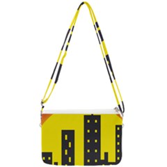 Skyline-city-building-sunset Double Gusset Crossbody Bag by Sudhe