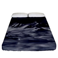 Mountain-snow-night-cold-winter Fitted Sheet (california King Size) by Sudhe