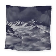 Mountain-snow-night-cold-winter Square Tapestry (large) by Sudhe