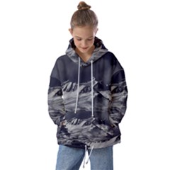 Mountain-snow-night-cold-winter Kids  Oversized Hoodie by Sudhe