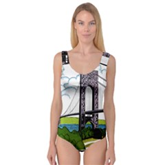 Bridge-vintage-clip-art-color Princess Tank Leotard  by Sudhe