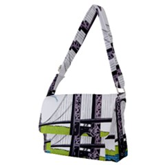 Bridge-vintage-clip-art-color Full Print Messenger Bag (m) by Sudhe