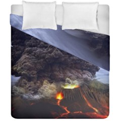 Landscape-volcano-eruption-lava Duvet Cover Double Side (california King Size) by Sudhe