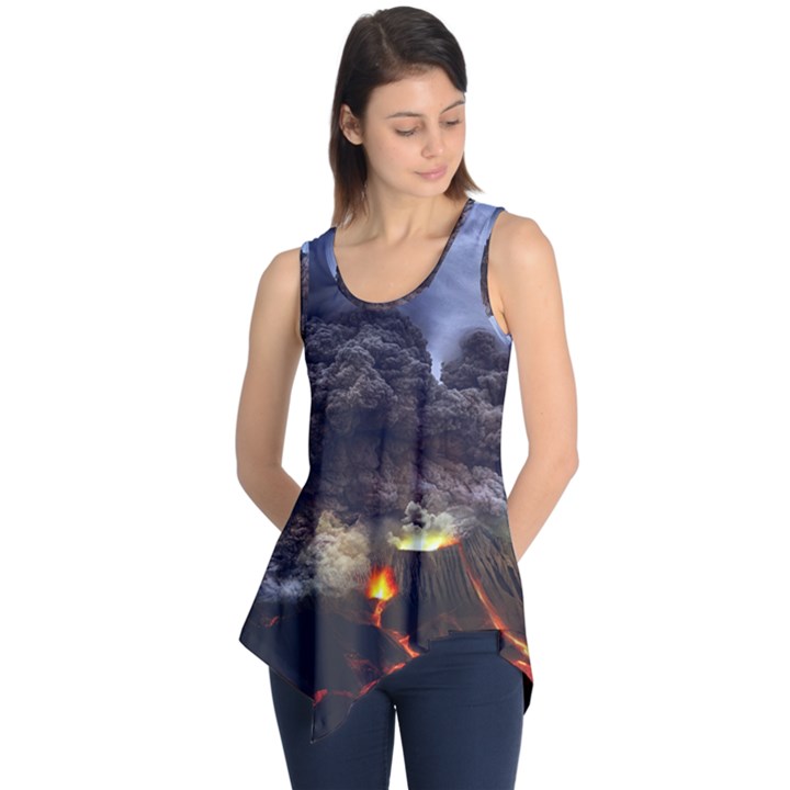 Landscape-volcano-eruption-lava Sleeveless Tunic