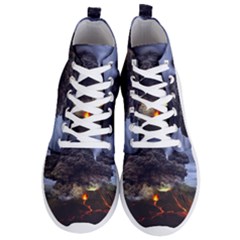 Landscape-volcano-eruption-lava Men s Lightweight High Top Sneakers by Sudhe