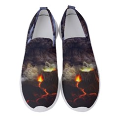 Landscape-volcano-eruption-lava Women s Slip On Sneakers by Sudhe