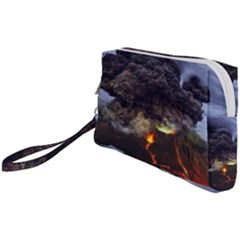 Landscape-volcano-eruption-lava Wristlet Pouch Bag (small) by Sudhe