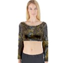 Landscape-cannon-river-mountain Long Sleeve Crop Top View1