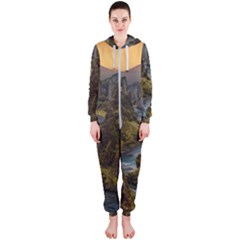 Landscape-cannon-river-mountain Hooded Jumpsuit (Ladies) 