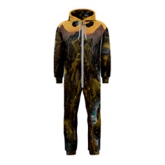 Landscape-cannon-river-mountain Hooded Jumpsuit (Kids)