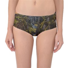 Landscape-cannon-river-mountain Mid-Waist Bikini Bottoms