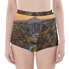 Landscape-cannon-river-mountain High-Waisted Bikini Bottoms