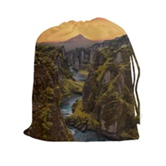 Landscape-cannon-river-mountain Drawstring Pouch (2XL)