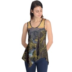 Landscape-cannon-river-mountain Sleeveless Tunic by Sudhe