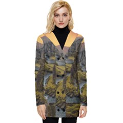 Landscape-cannon-river-mountain Button Up Hooded Coat 