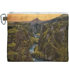 Landscape-cannon-river-mountain Canvas Cosmetic Bag (XXXL)