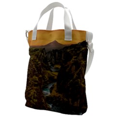 Landscape-cannon-river-mountain Canvas Messenger Bag